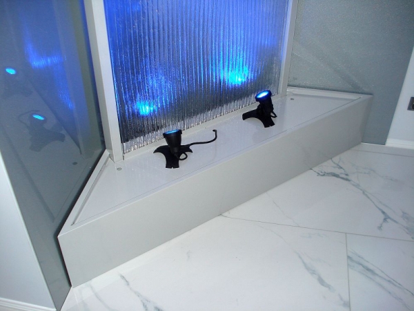 Semi Frameless Slumped Glass - Corner