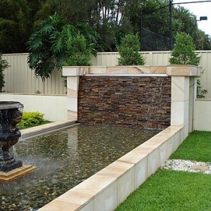 Stacked Stone Water Feature No. 9