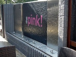 The Pink Water Feature Slumped Glass
