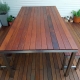 Timber and Stainless Steel Table and Bench Seats